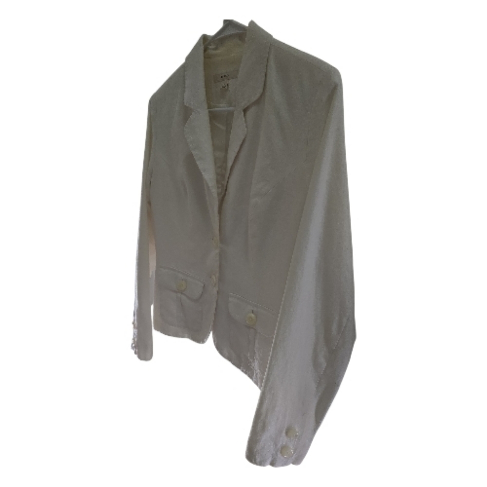 MERONA WOMENS WHITE BLAZER SZ SMALL